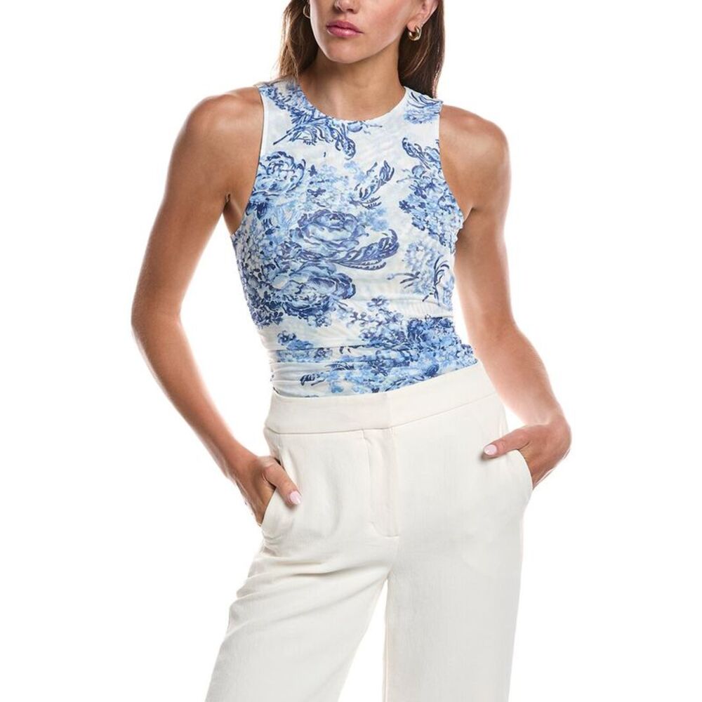 Cinq À Sept Womens  Costal Bouquet Dasha Top, Blue